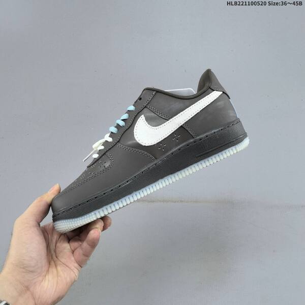 Nike Air Force 1 07 dark grey white light blue EU 36-45 sneaker