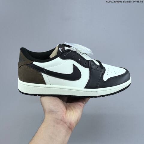 45 5 Travis Scott x Fragment x Air Jordan 1 Low AIR JORDAN 1 Aj1 Lifestyle - Men's (BS-66621)
