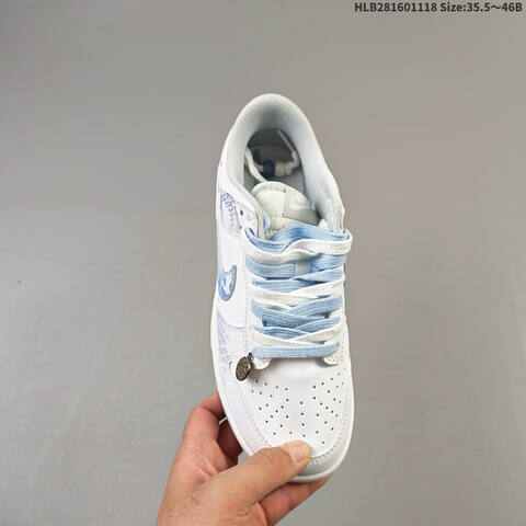 Nike SB Dunk Low White Light Blue Grey EU 35 5-46 Skate Shoe - Unisex (BS-63517)