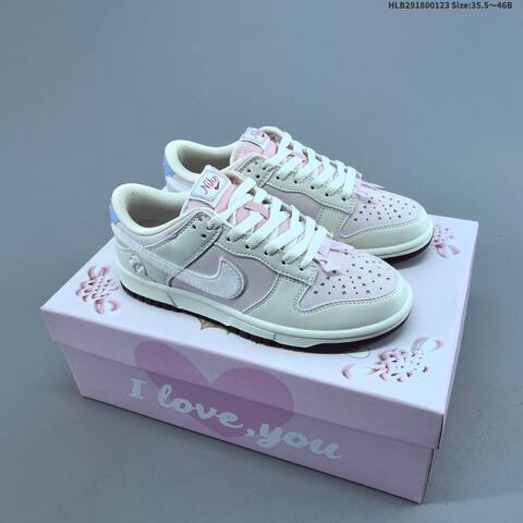 Nike Dunk Low Sail Light Pink White Brown Blue EU 35 5-46 Skate Shoe - Unisex (BS-61808)