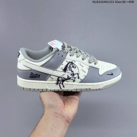 Nike SB Dunk Low White Black Red Gray EU 36-45 Skate Shoe - Unisex (BS-62301)