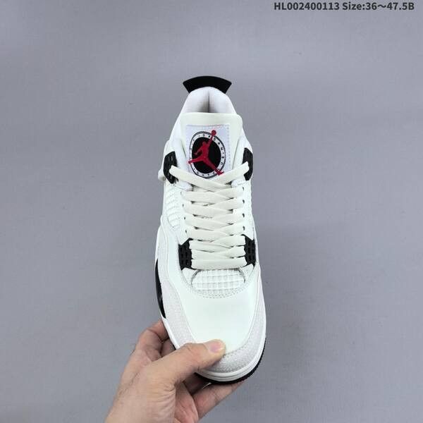 Jordan Air Jordan 4 Retro white/black/red 36~47.5 basketball