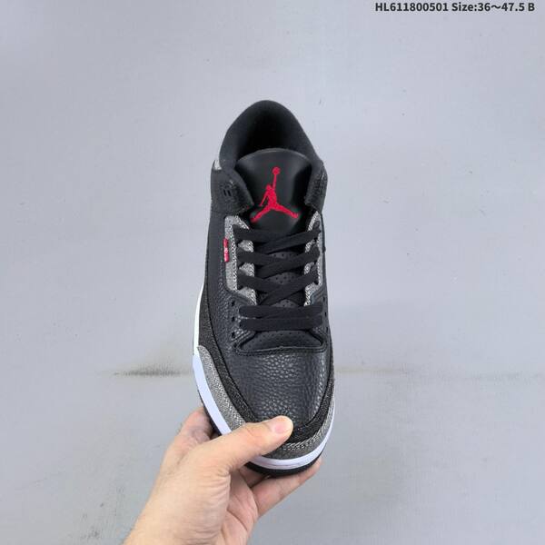 Jordan Air Jordan 3 Retro Black/Grey/White/Red 36-47.5 basketball