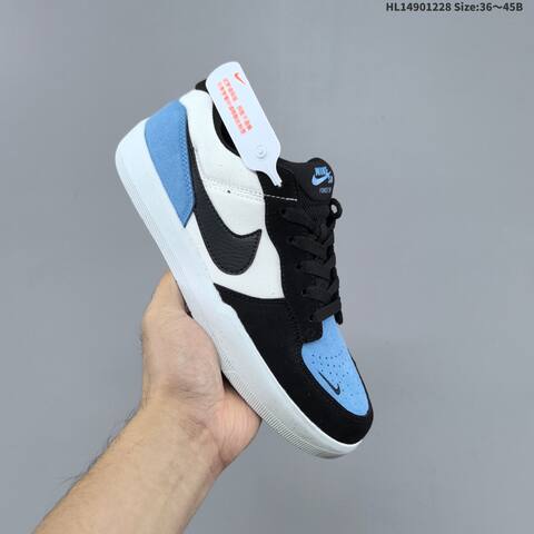 Nike SB Force 58 CZ2959 Black White Blue Pink EU 36-45 Skate Shoe - Unisex (BS-62367)