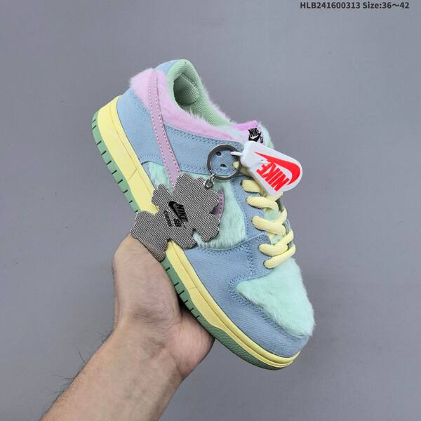 Nike SB Dunk Low Pro light blue mint green pink yellow green EU 36-42 skate shoe
