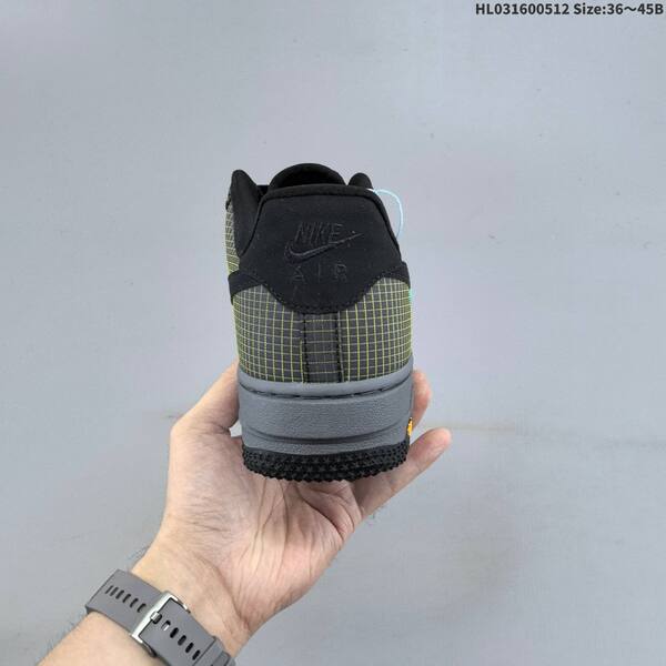 Nike Air Force 1 07 black grey yellow EU 36-45 sneaker