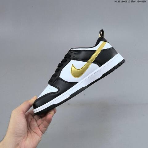 Nike SB Dunk Low SE Pull Tab Black White Metallic Silver Yellow EU 36-45 Skate Shoe - Unisex (BS-59881)