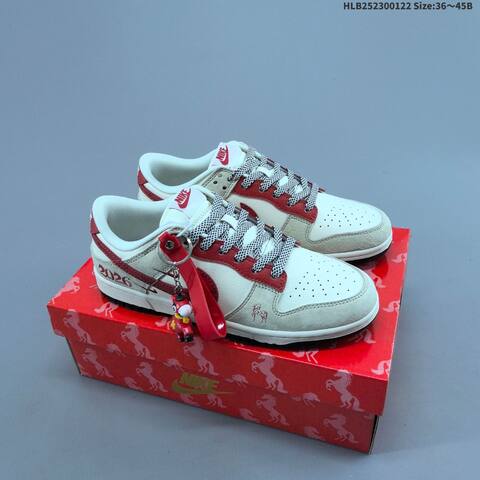 Nike Dunk Low White Red Gray Black EU 36-45 Skate Shoe - Unisex (BS-61837)