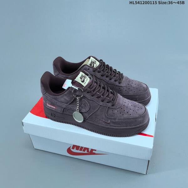 Nike Air Force 1 07 Supreme white brown black EU 36-45 skate shoe