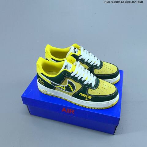 Nike Air Force 1 Low Black Burgundy White Dark Green Beige EU 36-45 Sneaker - Unisex (BS-60787)