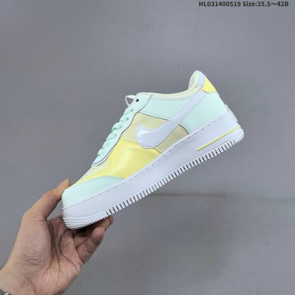 Nike Air Force 1 Shadow mint green pale yellow white EU 35 5-42 sneaker