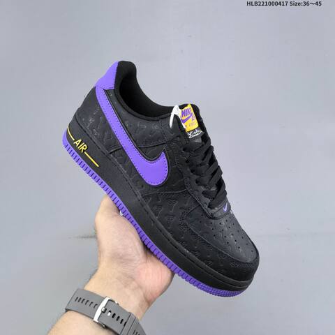Nike Air Force 1 07 Black Purple Yellow White EU 36-45 Sneaker - Unisex (BS-60672)