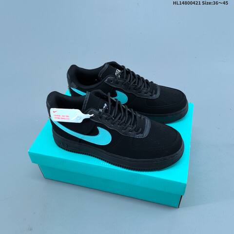 Nike Air Force 1 07 Black Light Blue EU 36-45 Sneaker - Unisex (BS-60619)