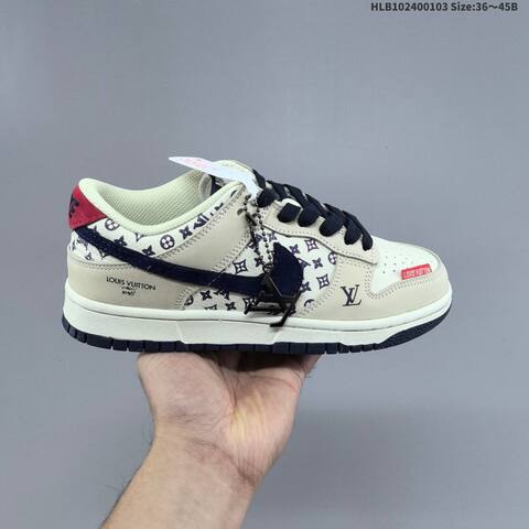Nike Dunk Low Off White Grey Navy Red EU 36-45 Skate Shoe - Unisex (BS-62263)
