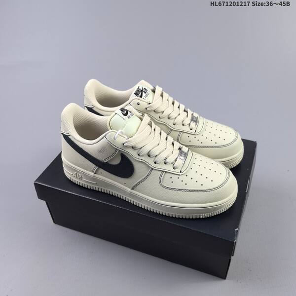 Nike Air Force 1 07 black white beige EU 36-45 sneaker