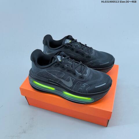 Nike Vomero Premium ReactX Air Zoom Black Dark Grey Neon Green EU 36-46 Running Shoe - Unisex (BS-60373)