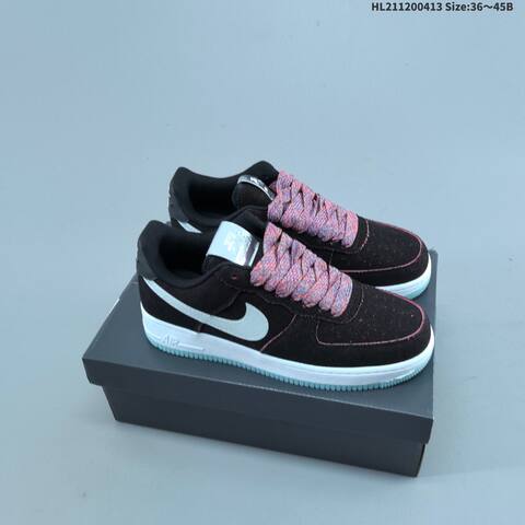 Nike Air Force 1 07 Black Silver White Multicolor EU 36-45 Sneaker - Unisex (BS-60784)