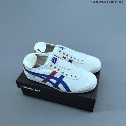 Onitsuka Tiger Mexico 66 Paraty Slip On Black White Yellow EU 36-45 Sneaker Casual Sneakers - Unisex (BS-68967)