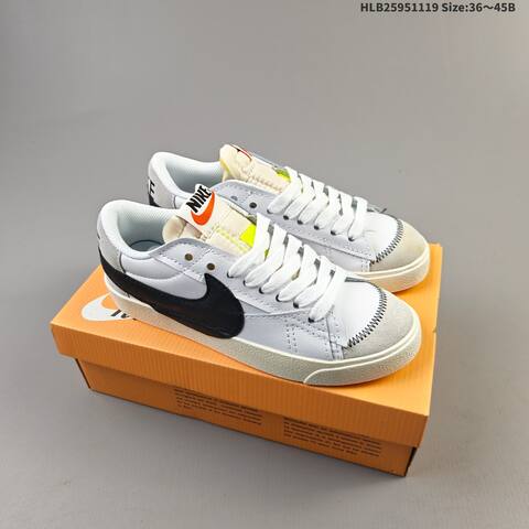 Nike Blazer Low 77 Jumbo White Black Sail Red Grey EU 36-45 Skate Shoe - Unisex (BS-63446)