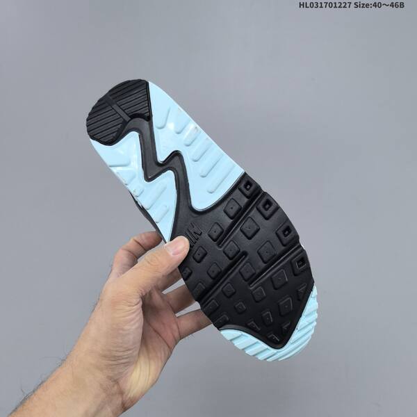Nike Air Max 90 grey dark grey light blue white black EU 40-46 running shoe