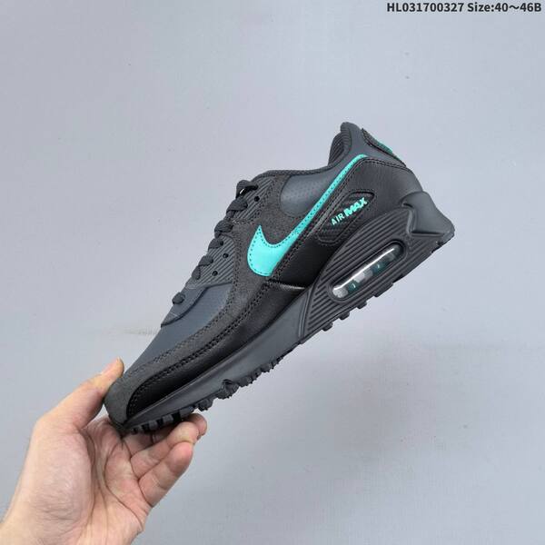 Nike Air Max 90 black dark grey turquoise white EU 40-46 sneaker