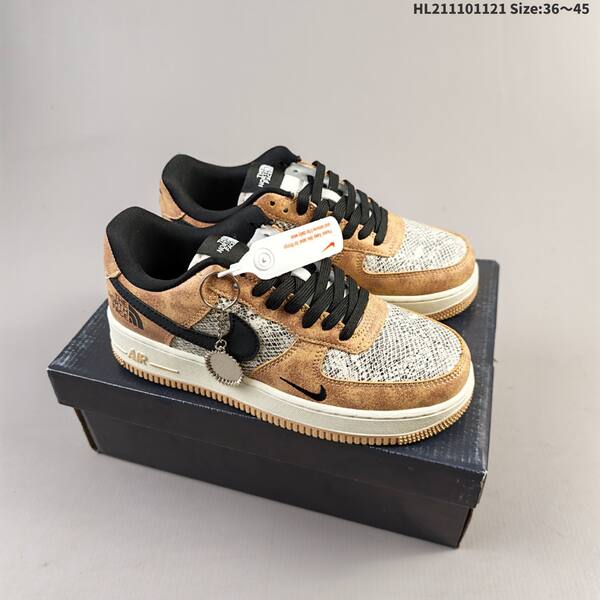 Nike Air Force 1 07 White Gum Brown Black Beige EU 36-45 sneaker