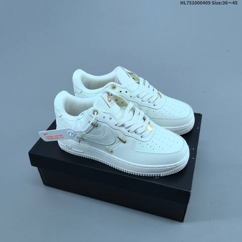 Nike Air Force 1 07 Sail White Metallic Gold EU 36-45 Sneaker - Unisex (BS-60855)