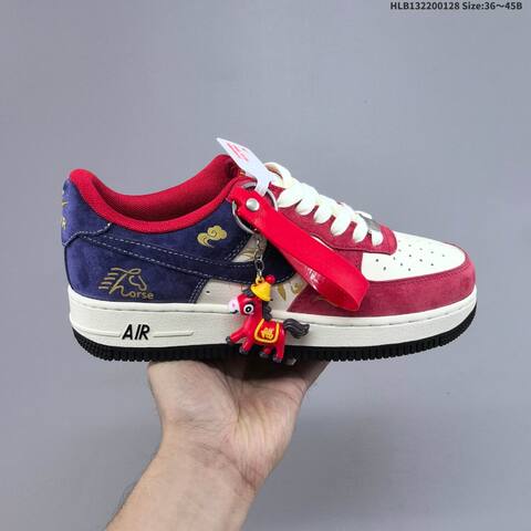 Nike Air Force 1 07 LV8 White Brown Red Blue EU 36-45 Sneaker - Unisex (BS-61687)
