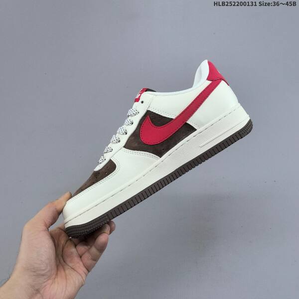 Nike Air Force 1 07 Low off white dark brown red EU 36-45 sneaker