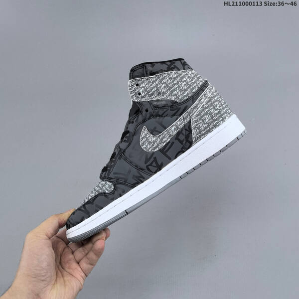 Nike Air Jordan 1 Retro High OG black/grey/white 36~46 basketball