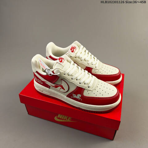 Nike Air Force 1 07 Off White Red Black EU 36-45 Sneaker - Unisex (BS-63050)