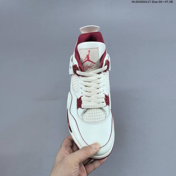 Jordan Air Jordan 4 Retro white/white-sierra red 36~47.5 basketball