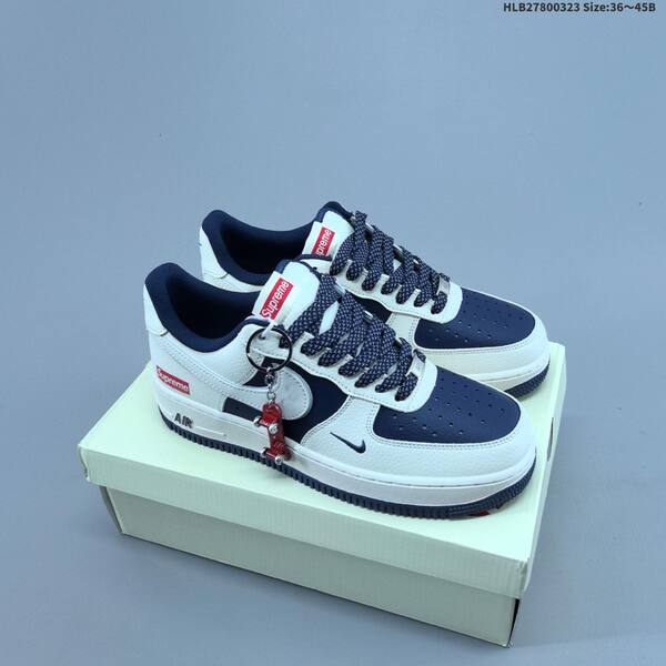 Nike Air Force 1 07 Low Supreme white black grey red EU 36-45 skate shoe