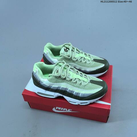 Nike Air Max 95 Light Green Dark Green Silver White Black EU 40-46 Running Shoe - Men's (BS-60386)