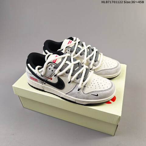 Nike SB Dunk Low Off White Black Red EU 36-45 Skate Shoe - Unisex (BS-63276)