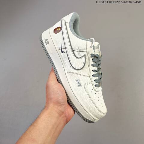 Nike Air Force 1 07 Low BAPE Off White Grey Brown EU 36-45 Sneaker - Unisex (BS-63008)