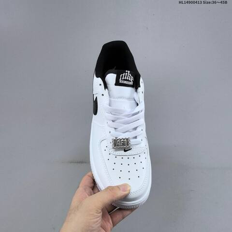 Nike Air Force 1 07 Low White Black Silver EU 36-45 Sneaker - Unisex (BS-60761)