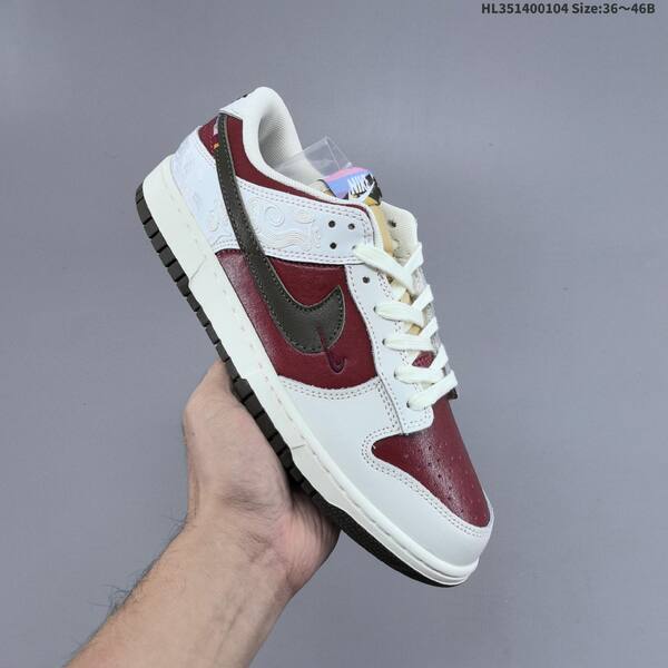 Nike SB Dunk Low Pegasus Pack white burgundy black olive sail EU 36-46 skate shoe