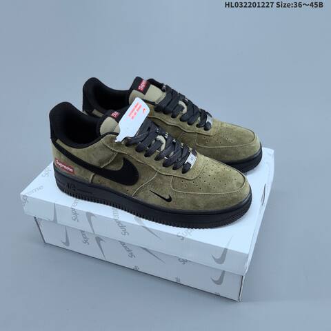 Nike Air Force 1 07 LV8 DV5477-201 Olive Green Black EU 36-45 Sneaker - Unisex (BS-62381)