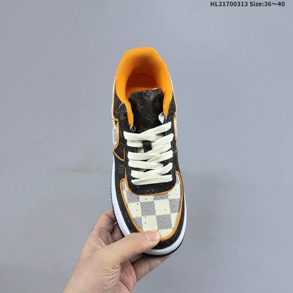 Nike Air Force 1 07 Low brown white orange black EU 36-40 sneaker