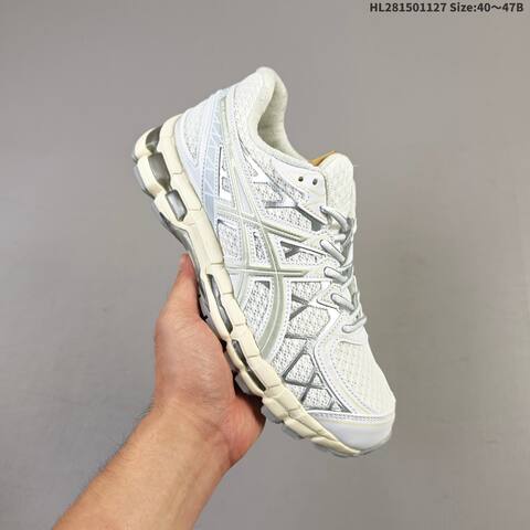 ASICS GEL-KAYANO 20 White Silver Cream EU 40-47 Running Shoe Running Sneakers - Men's (BS-69218)