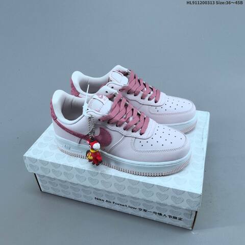 Nike Air Force 1 07 light pink dark rose white