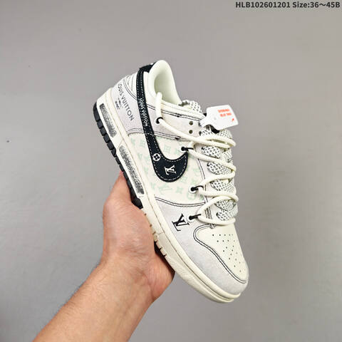 Nike SB Dunk Low Retro DIY Off White Grey Black EU 36-45 Skate Shoe - Unisex (BS-62916)