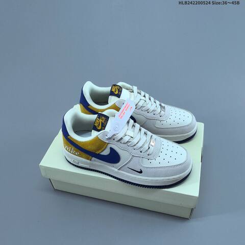 Nike Air Force 1 07 Low White Navy Red Yellow EU 36-45 Sneaker - Unisex (BS-60158)