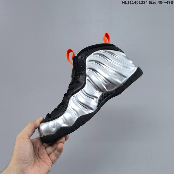 Nike Air Foamposite One metallic silver black orange EU 40-47 basketball shoe