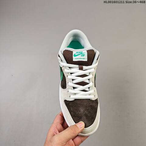 Nike SB Dunk Low Pro White Brown Green EU 36-46 Skate Shoe - Unisex (BS-62771)