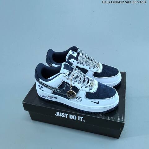 Nike Air Force 1 07 Black White Olive Green EU 36-45 Sneaker - Unisex (BS-60799)