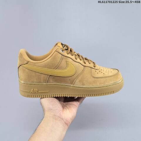Nike Air Force 1 Low CJ9179-200 Wheat Tan Gum Brown EU 35 5-45 Sneaker - Unisex (BS-62461)