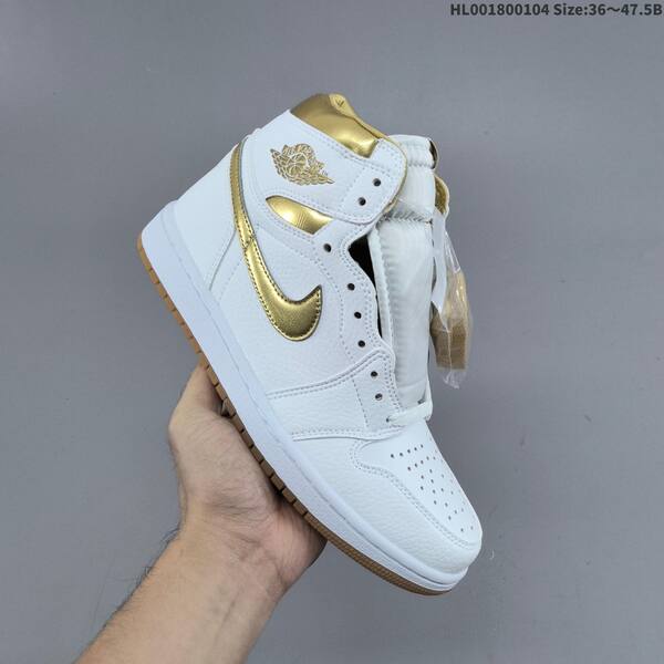 Jordan Air Jordan 1 High OG white and gold EU 36~47.5 basketball