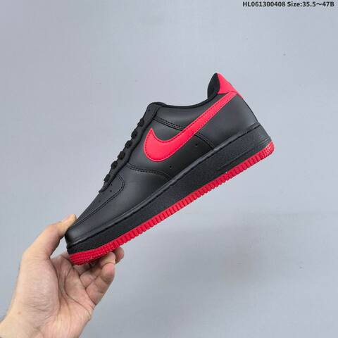 Nike Air Force 1 07 Black Red Black White EU 35 5-47 Sneaker - Unisex (BS-60879)